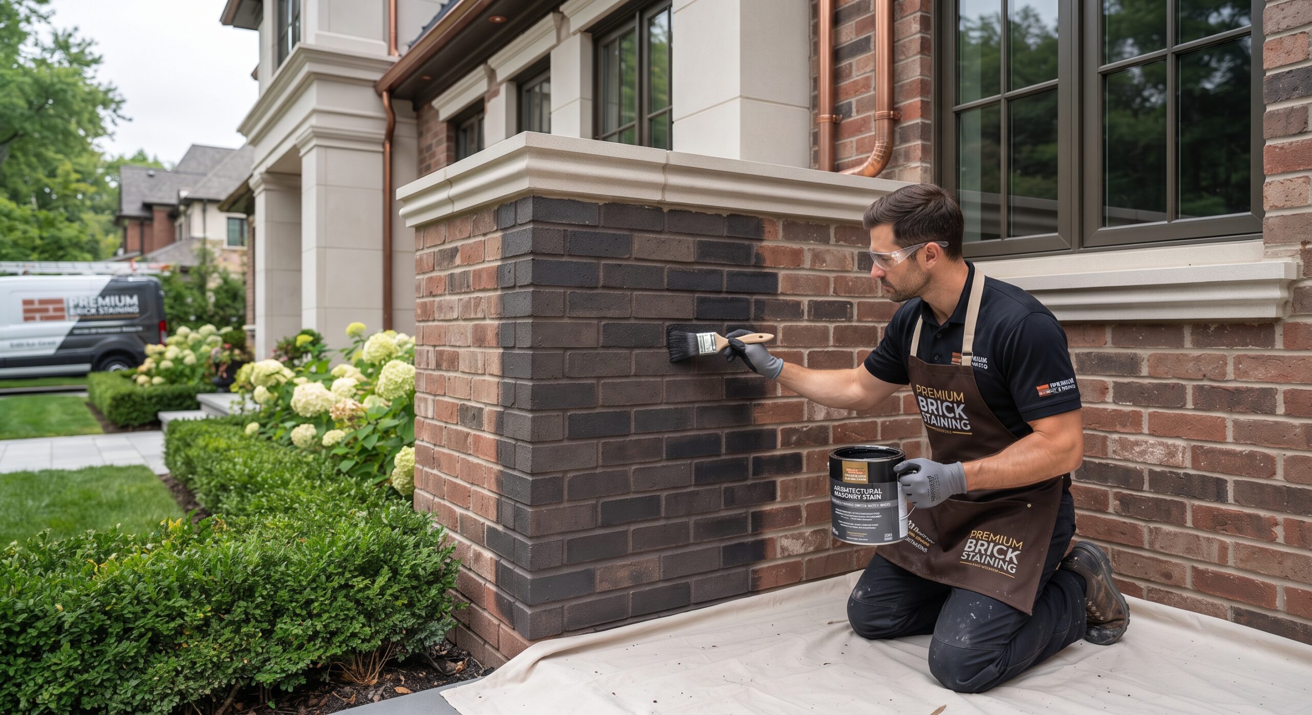 Brick staining and colour matching project in New York City