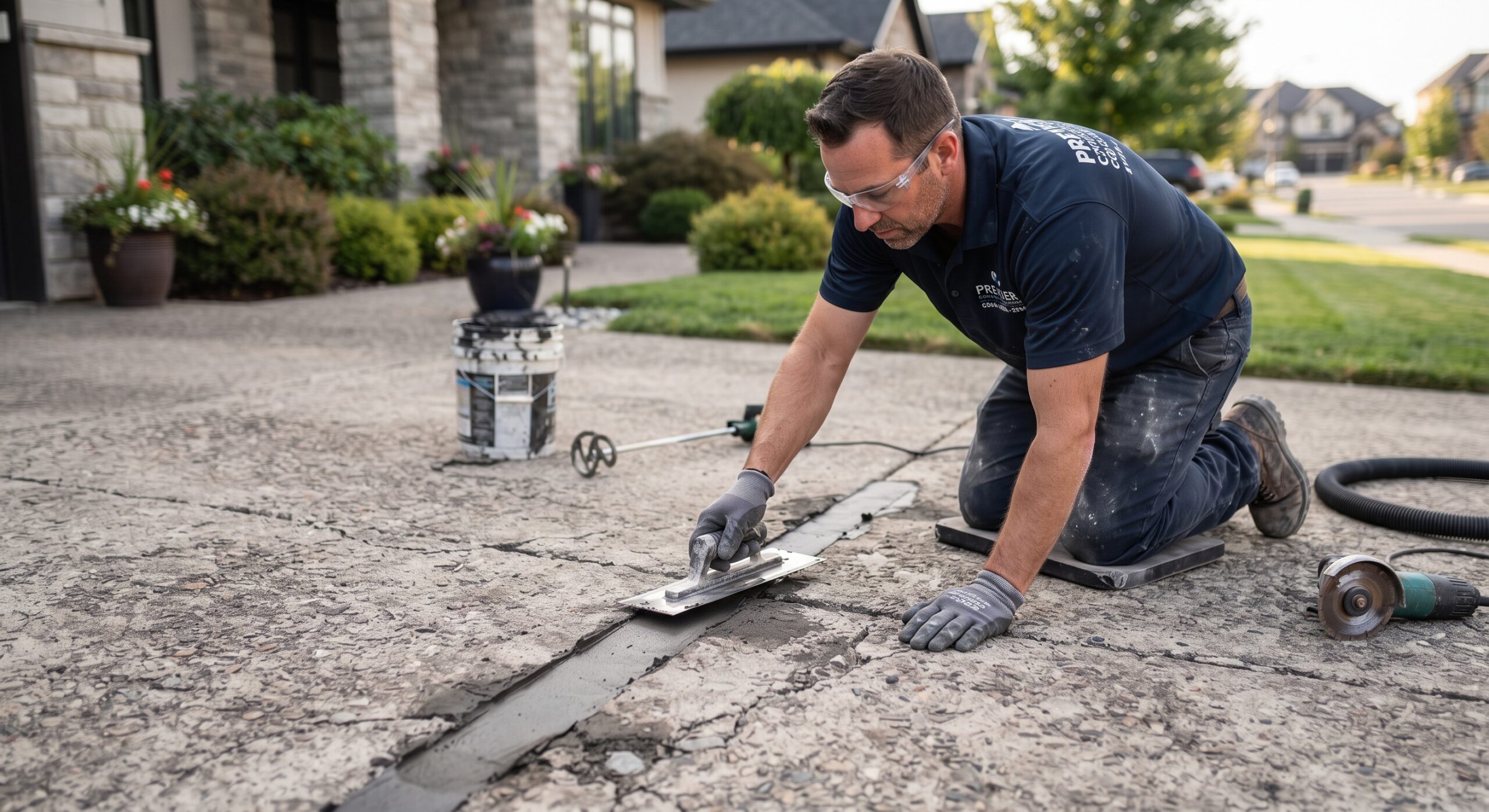 Concrete repair project in New York City